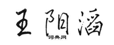 骆恒光王阳滔行书个性签名怎么写