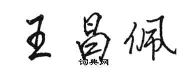 骆恒光王昌佩行书个性签名怎么写