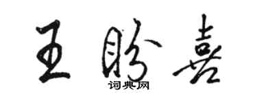 骆恒光王盼喜行书个性签名怎么写