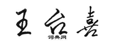 骆恒光王台喜行书个性签名怎么写