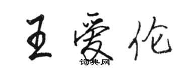 骆恒光王爱伦行书个性签名怎么写