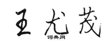 骆恒光王尤茂行书个性签名怎么写