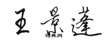 骆恒光王景蓬行书个性签名怎么写