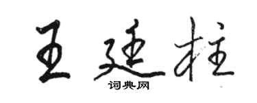 骆恒光王廷柱行书个性签名怎么写