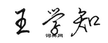 骆恒光王学知行书个性签名怎么写