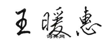 骆恒光王暖惠行书个性签名怎么写