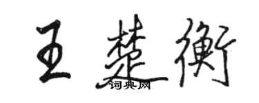 骆恒光王楚衡行书个性签名怎么写