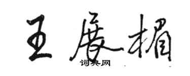 骆恒光王展楣行书个性签名怎么写