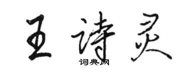 骆恒光王诗灵行书个性签名怎么写