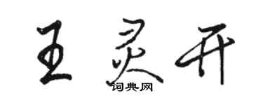 骆恒光王灵开行书个性签名怎么写
