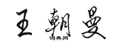 骆恒光王朝曼行书个性签名怎么写