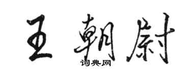 骆恒光王朝尉行书个性签名怎么写