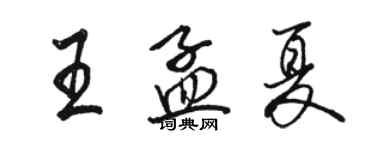 骆恒光王孟夏行书个性签名怎么写