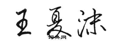 骆恒光王夏沫行书个性签名怎么写