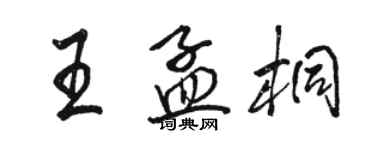 骆恒光王孟桐行书个性签名怎么写