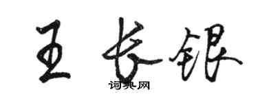 骆恒光王长银行书个性签名怎么写
