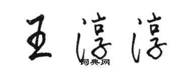 骆恒光王淳淳行书个性签名怎么写