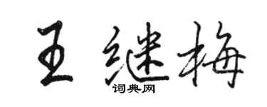 骆恒光王继梅行书个性签名怎么写