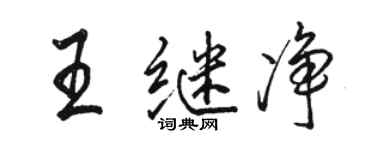 骆恒光王继净行书个性签名怎么写