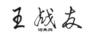 骆恒光王战友行书个性签名怎么写