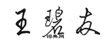骆恒光王碧友行书个性签名怎么写