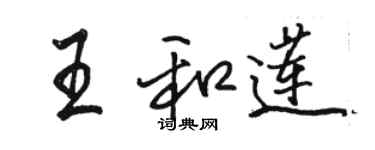 骆恒光王和莲行书个性签名怎么写