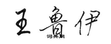 骆恒光王鲁伊行书个性签名怎么写