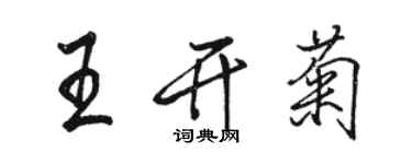 骆恒光王开菊行书个性签名怎么写