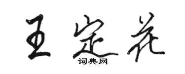 骆恒光王定花行书个性签名怎么写