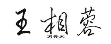 骆恒光王相蓉行书个性签名怎么写