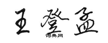 骆恒光王登孟行书个性签名怎么写
