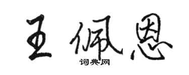 骆恒光王佩恩行书个性签名怎么写