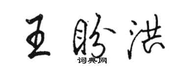 骆恒光王盼洪行书个性签名怎么写