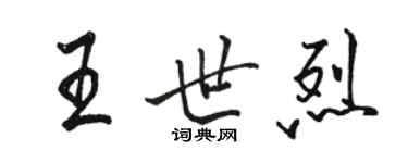 骆恒光王世烈行书个性签名怎么写
