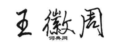 骆恒光王徽周行书个性签名怎么写