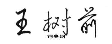 骆恒光王树前行书个性签名怎么写