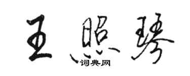 骆恒光王照琴行书个性签名怎么写