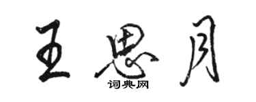 骆恒光王思月行书个性签名怎么写