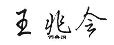 骆恒光王兆会行书个性签名怎么写