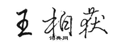 骆恒光王柏获行书个性签名怎么写