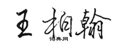 骆恒光王柏翰行书个性签名怎么写