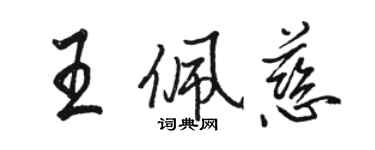 骆恒光王佩慈行书个性签名怎么写