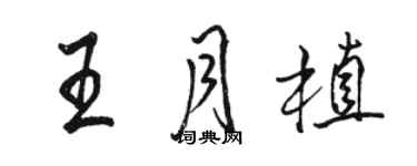 骆恒光王月植行书个性签名怎么写