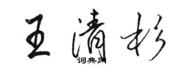 骆恒光王清杉行书个性签名怎么写