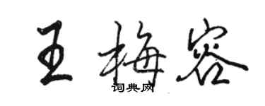 骆恒光王梅容行书个性签名怎么写