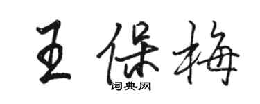 骆恒光王保梅行书个性签名怎么写