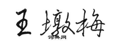 骆恒光王墩梅行书个性签名怎么写