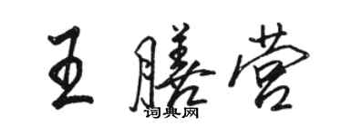 骆恒光王膳营行书个性签名怎么写