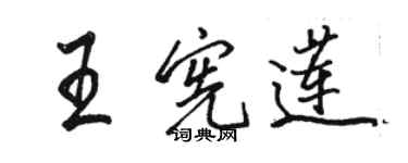 骆恒光王宪莲行书个性签名怎么写
