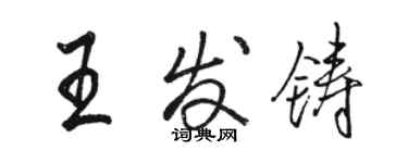骆恒光王发铸行书个性签名怎么写